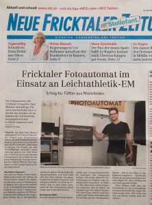 Photobooth an der Leichtathtletik EM